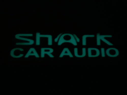 Shark car audio glow in the dark sticker