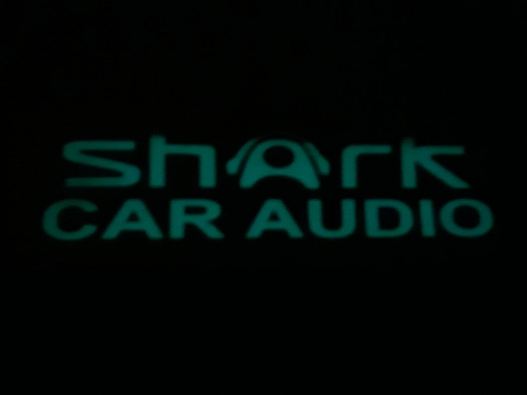 Shark car audio glow in the dark sticker